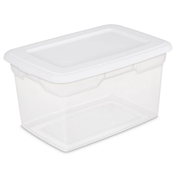 Sterilite 18.9 Liter White Storage Box, 18.9 Liter