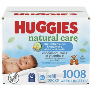 Huggies Natural Care Refreshing Baby Wipes, SCENTED, 6 Refill Packs, 1,008 Wipes, 1008 Wipes