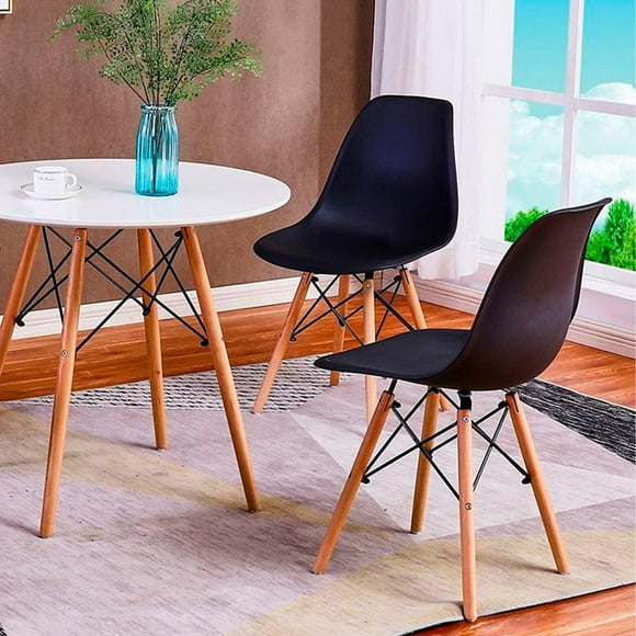 Heavenly Collection Black Wood Chair SET OF 2