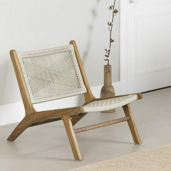 Teak Wood and Woven Rope Lounge Chair from the collection Balka South Shore