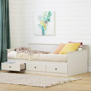 South Shore Tassio Daybed with Storage-Twin-Weathered Oak