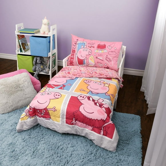 Peppa Pig 2 Piece Toddler Bedding Set including Comforter and Pillowcase