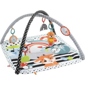 Fisher-Price 3-in-1 Music Glow and Grow Gym Infant Playmat with Lights & Removable Toys, Ages 0+