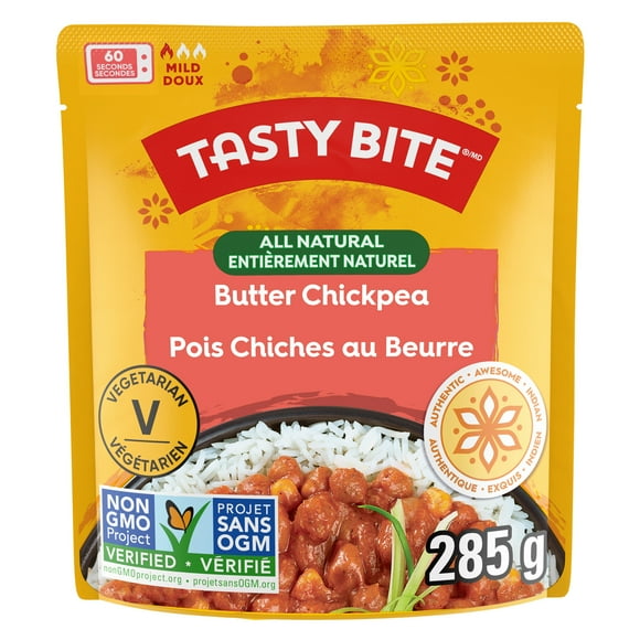 TASTY BITE Butter Chickpea All Natural Indian Entree, 285G, TASTY BITE BUTTER CHEAKPEA