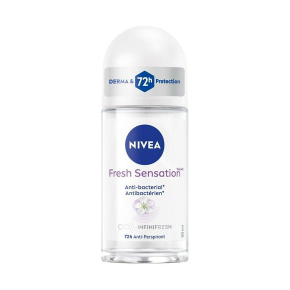 NIVEA Fresh Sensation Roll-On 72-Hr Antiperspirant Deodorant, 50mL, NIVEA Fresh Sensation Roll-On