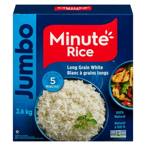 Minute Rice Quick Cook Long Grain White 2.6 kg Jumbo, Minute Rice Quick Cook Long Grain White 2.6 kg Jumbo