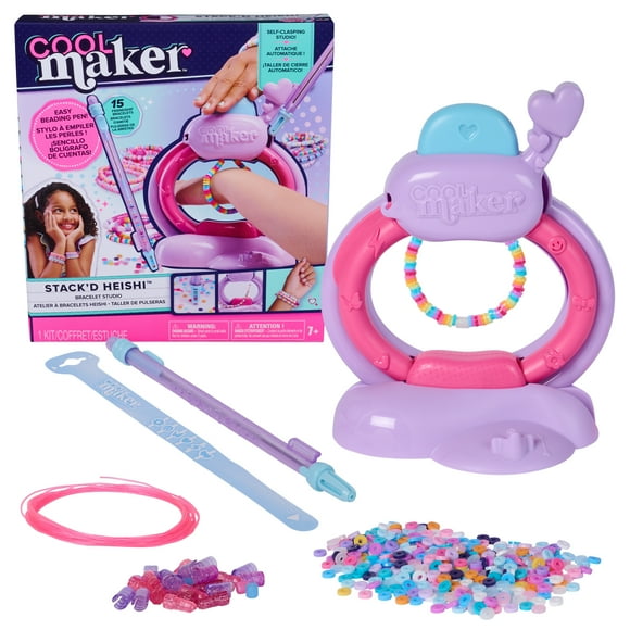 Cool Maker, Stackd Heishi Studio Bracelet Making Kit with Easy Beading Pen & over 1200 Beads for Bracelets, Makes 15, Arts and Crafts Kids Toys for Girls Ages 7 and up