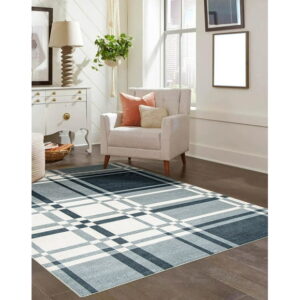 ECARPET Washable Plaid Area Rug & Runner for Kitchen, Bedside, Living Room, Hallway