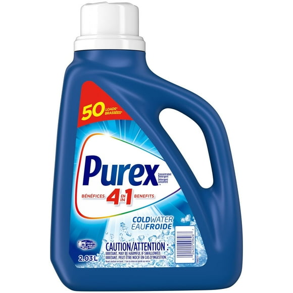 Purex 4 in 1 Concentrated Liquid Laundry Detergent, Cold Water, 2.03 Litres, 50 Wash Loads, 2.03 Litres, 50 Loads