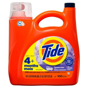 Tide Liquid Laundry Detergent 3.9 Litres, Iris Bouquet Scent, HE Compatible, Cold Water Clean Liquid Detergent, 3.9L