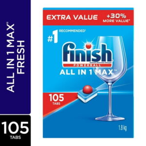 Finish Power Ball All In 1 Max Dishwasher Detergent Pods, 105 Tabs, Detergent Pods 105ct