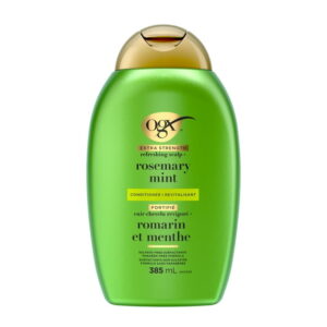 OGX Extra Strength Refreshing Scalp + Rosemary Mint Conditioner, Nourishing Hair Conditioner Infused with Rosemary Mint for Shiny, Healthy-Looking Hair, Sulfate-Free Surfactants, 385 mL