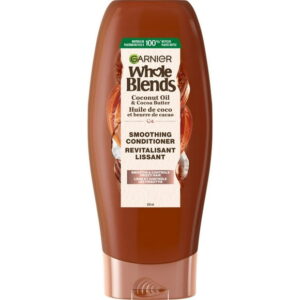 Garnier Whole Blends Smoothing Conditioner for Frizzy Hair, With Coconut Oil & Cocoa Butter, 650 mL