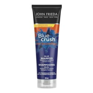 John Frieda Blue Crush for Brunettes Blue Shampoo 250 mL, Toning Shampoo for Brunettes