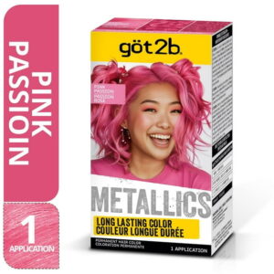 Got2b Metallic Permanent Hair Color, M87 Pink Passion, 1 Application, 60ml