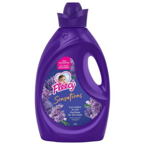 Fleecy Sensations Liquid Fabric Softener (Fabric Conditioner), Lavender Scent, 2.6 L - 110 Loads