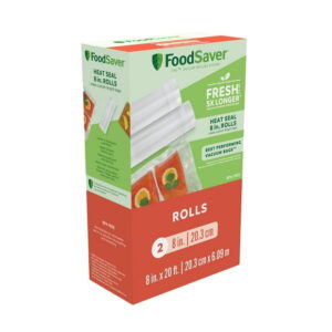 FoodSaver 8" x 20' Vacuum Sealer Rolls (20.3 cm x 6.09 m), 2 Pack, 2 Pack