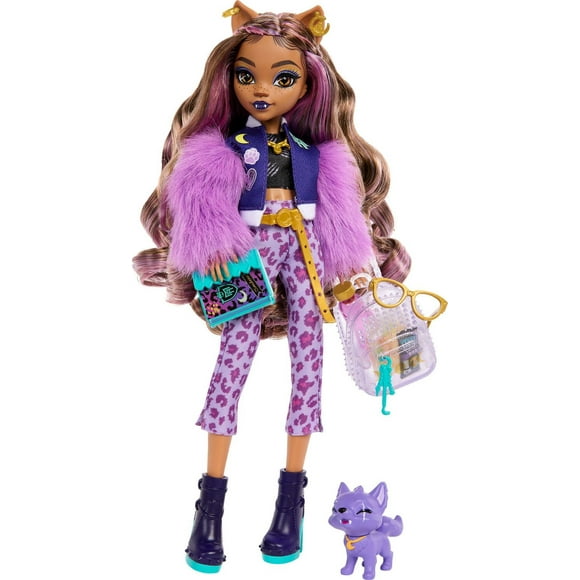 Monster High Clawdeen Wolf Fashion Doll with Pet Dog Crescent and Accessories, Ages 4+