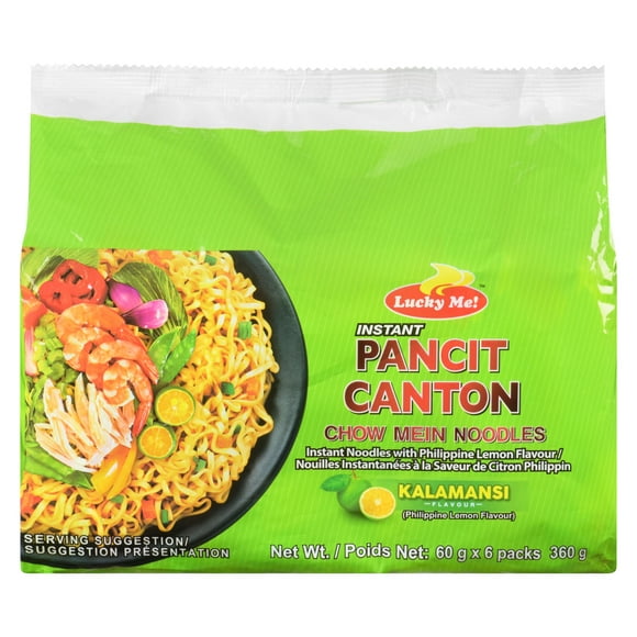 Lucky Me! Instant Pancit Canton Calamansi Flavour Multipack, 6 x 60g