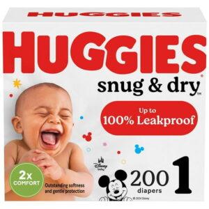 HUGGIES Snug & Dry Diapers, Mega Colossal Pack, Sizes: 1-8, Sizes: 1-8 | 200-74 Count