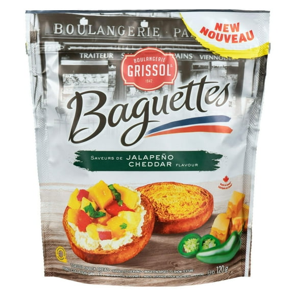 Boulangerie Grissol Baguettes Jalapeño Cheddar, Dare, 120g