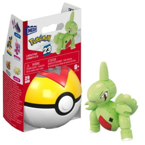 MEGA Pokémon Larvitar Building Toy Kit, Poseable Action Figure with Poké Ball (29 Pieces) for Kids