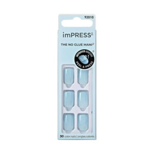 KISS ImPRESS Color - Fake Nails, 30 Count, Short, Gel in minutes