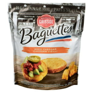 Boulangerie Grissol Baguettes Aged Cheddar, Dare, 120 g