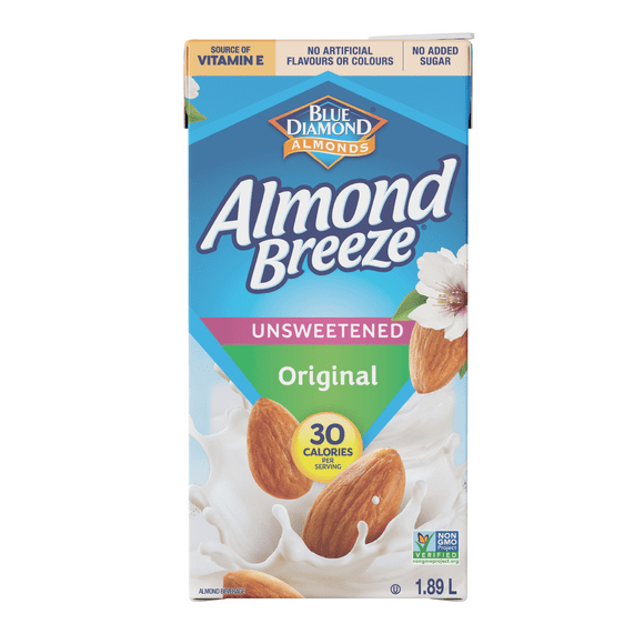 Blue Diamond Original Unsweetened Almond Breeze, 1.89 L