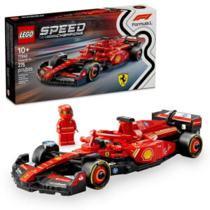 LEGO Speed Champions Ferrari SF-24 F1 Race Car Toy - Building Set for Kids, Boys & Girls, Ages 10+ - Ferrari F1 Model Car Kit for Display or Play - Easter Basket Stuffers - 77242