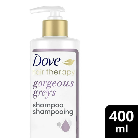 Dove Hair Therapy Gorgeous Greys for Grey with Biotin Complex Purple Shampoo, 400 ml Shampoo