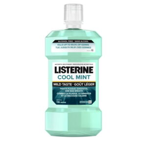 Listerine Zero Mild Mint Antiseptic Mouthwash, Alcohol Free, 1 L