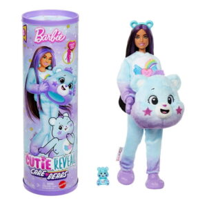 Barbie Cutie Reveal Care Bears Doll & Accessories, Series 2 Dream Bright Bear with 10 Surprises