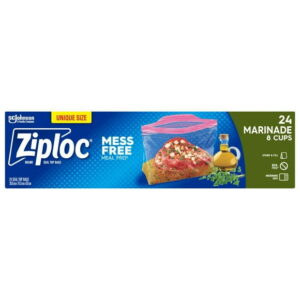 Ziploc® Marinade Food Storage Bags for Meal Prep, 24 Count