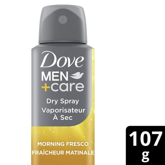 Dove Men+Care Morning Fresco 72h Men's Dry Spray Antiperspirant Deodorant with Non-Irritant Formula, 1/4 Moisturizing Cream and Vitamin E, 107g, 107g