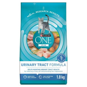 Purina ONE +Plus Urinary Tract Formula Chicken, Dry Cat Food, 1.8-3 kg