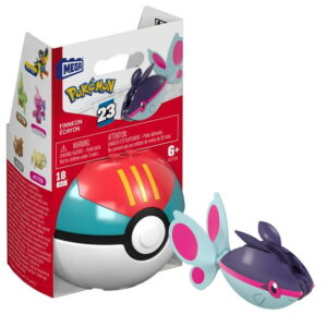 MEGA Pokémon Finneon Building Toy Kit, Poseable Action Figure with Poké Ball (18 Pieces) for Kids