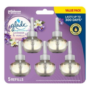 Glade Plugins® Air Freshener Oil Refill, Lavender & Vanilla, 5 Refills
