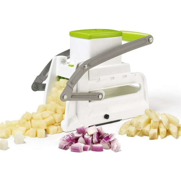 Starfrit PRO Fry Cutter & Cuber, 3-in-1 Vegetable Chopper, For Fries, Cubes & Slices, 2-Step Cutting System, Easy to Use, Non-Slip Base, Detachable & Dishwasher Safe