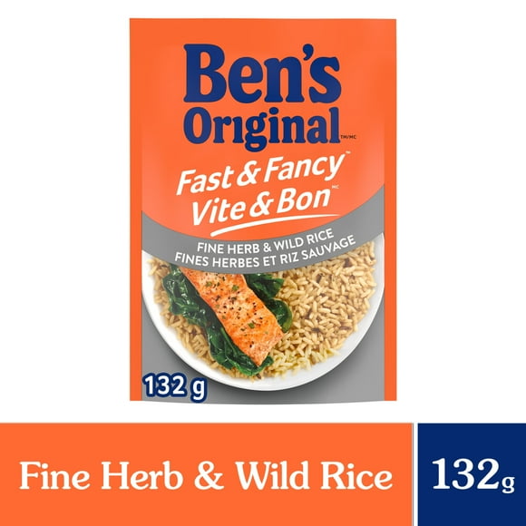 BEN'S ORIGINAL FAST & FANCY Fine Herb & Wild Rice, 132g pouch, Perfect Every Time