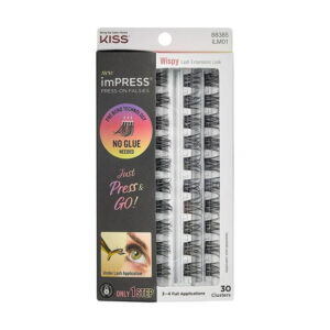 KISS ImPRESS Press-On Falsies Eyelashes Refill Pack - Wispy - 30 Lash Clusters, KISS ImPRESS Nails