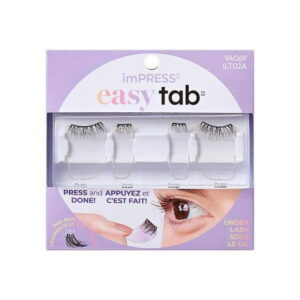 KISS imPRESS Press On Falsies Easy Tab Eyelashes - Black - Authentic Natural, KISS imPRESS Falsies