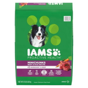 Iams Proactive Health Minichunks Beef & Rice Recipe Adult Dry Dog Food, 3.18-13.61kg