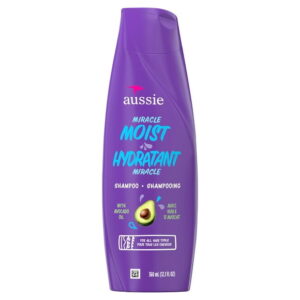 Aussie Miracle Moist with Avocado & Jojoba Oil, Paraben Free Shampoo, 360 mL