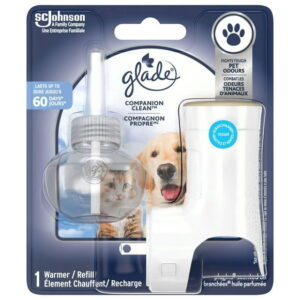 Glade PET Plugins® Air Freshener Oil, Companion Clean, 1 Warmer 1 Refill