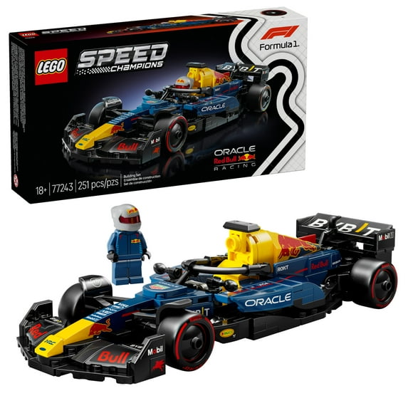 LEGO Speed Champions Oracle Red Bull Racing RB20 F1 Race Car Model Kit - Building Set for Adults, Ages 18+ With Realistic Features - Red Bull F1 DIY Craft for Display - Easter Basket Stuffers - 77243