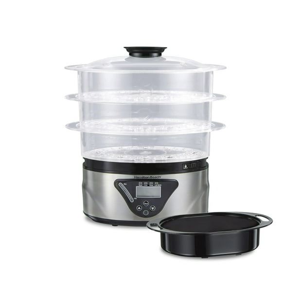 Hamilton Beach 3-Tier Digital Food Steamer 37545C, 8.25 Quart