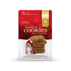 Caledon Farms all Natural Holiday Protein Cookie Turkey/Cranberry 270g Chewy Dog training or reward treats, Holiday Protein Cookie Turkey/Cranberry
