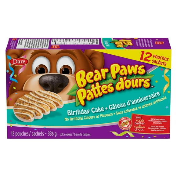 Bear Paws Birthday Cake Family Pack, Dare, 336g