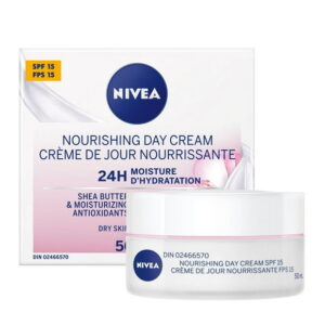 NIVEA Nourishing Day Cream with SPF 15 for Dry Skin, 50mL